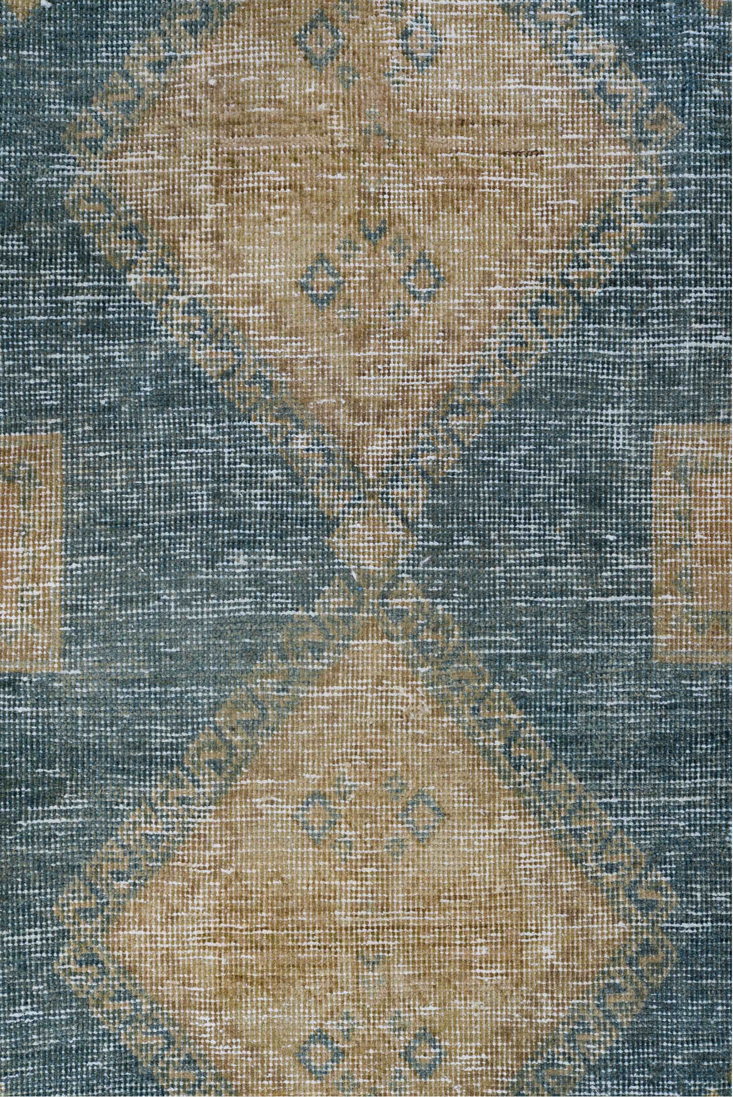 4' x 6' one-of-a-kind handmade vintage Afshar small size rug. Color palette: off-white, gray, light gray, brown, black, blue