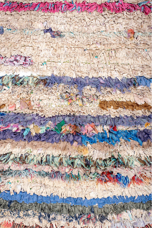 Vintage Rag Rug Area Rug (2' x 5')