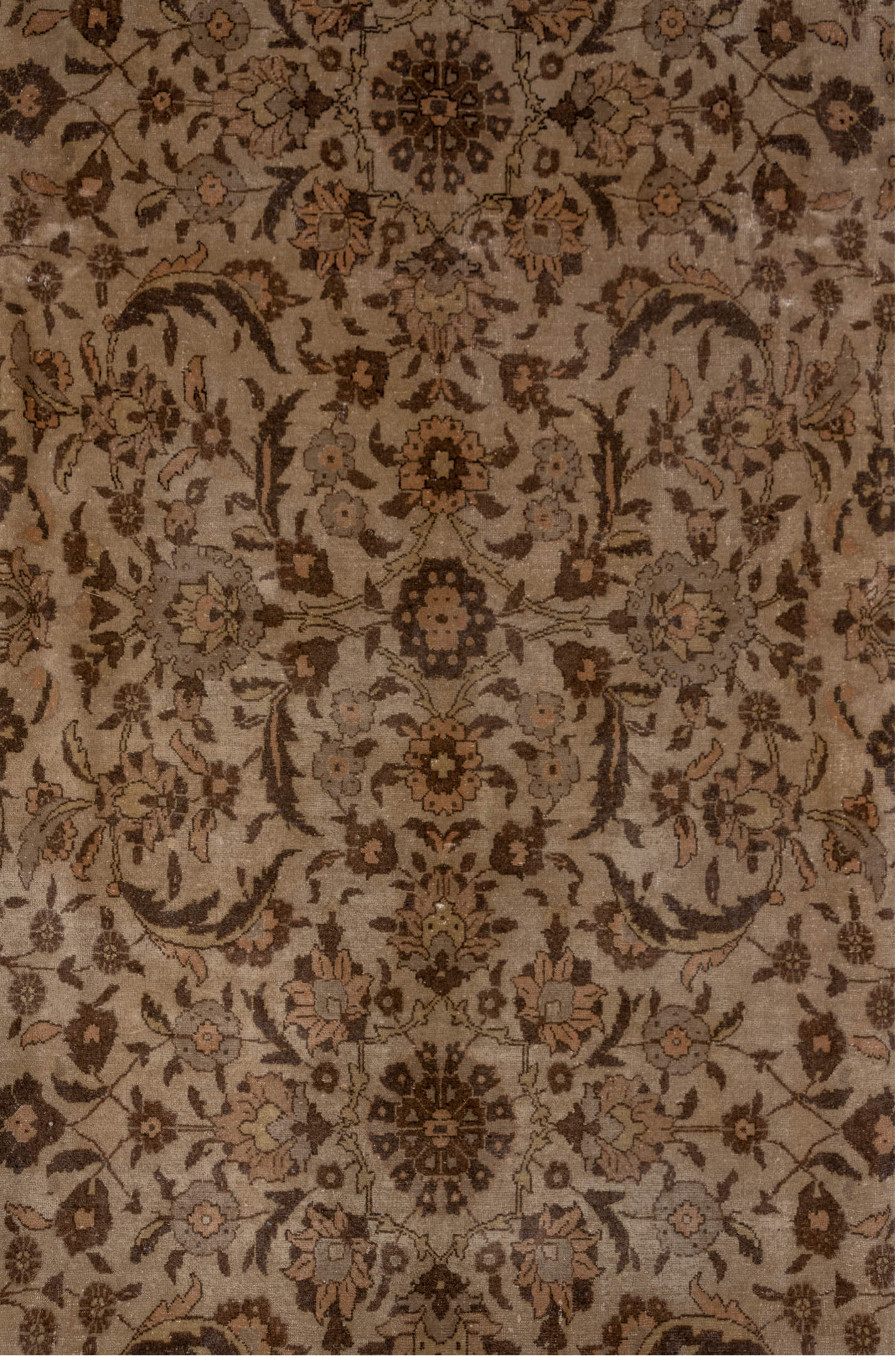 6' x 10' one-of-a-kind handmade vintage Sivas large size rug. Color palette: brown