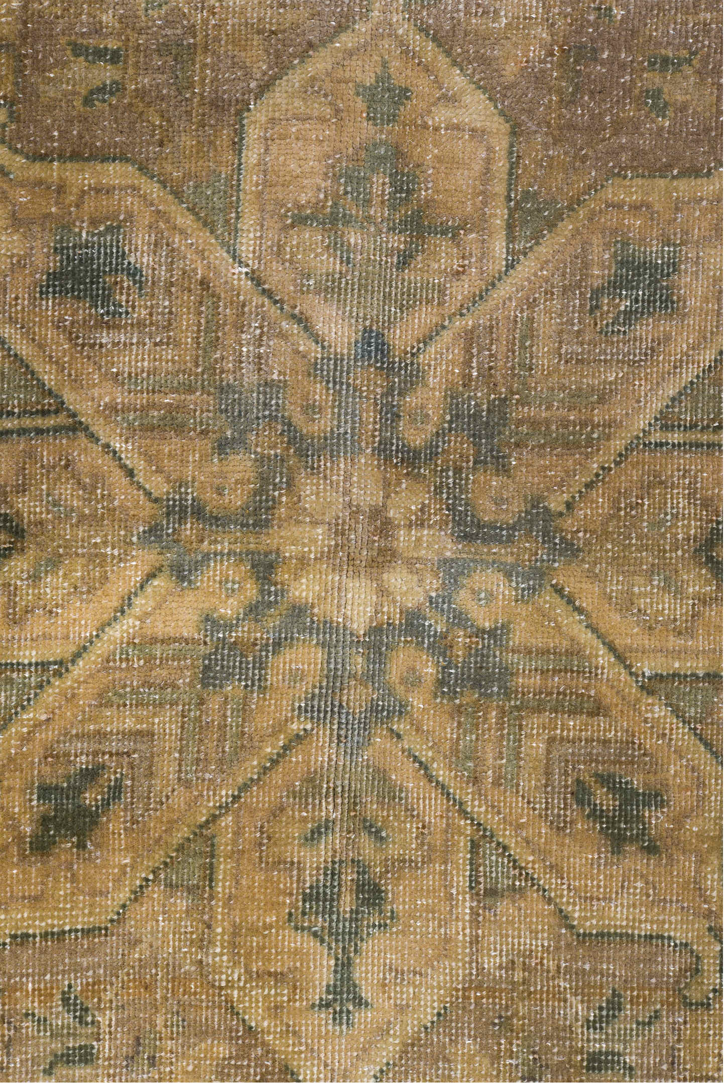 9' x 13' one-of-a-kind handmade vintage Heriz large size rug. Color palette: brown, gray, light gray, off-white, orange