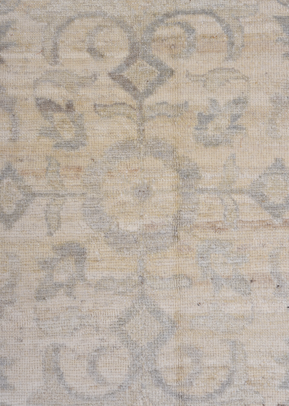 13' x 19' one-of-a-kind handmade vintage Khotan oversize rug. Color palette: dark gray, dim gray, gainsboro, gray