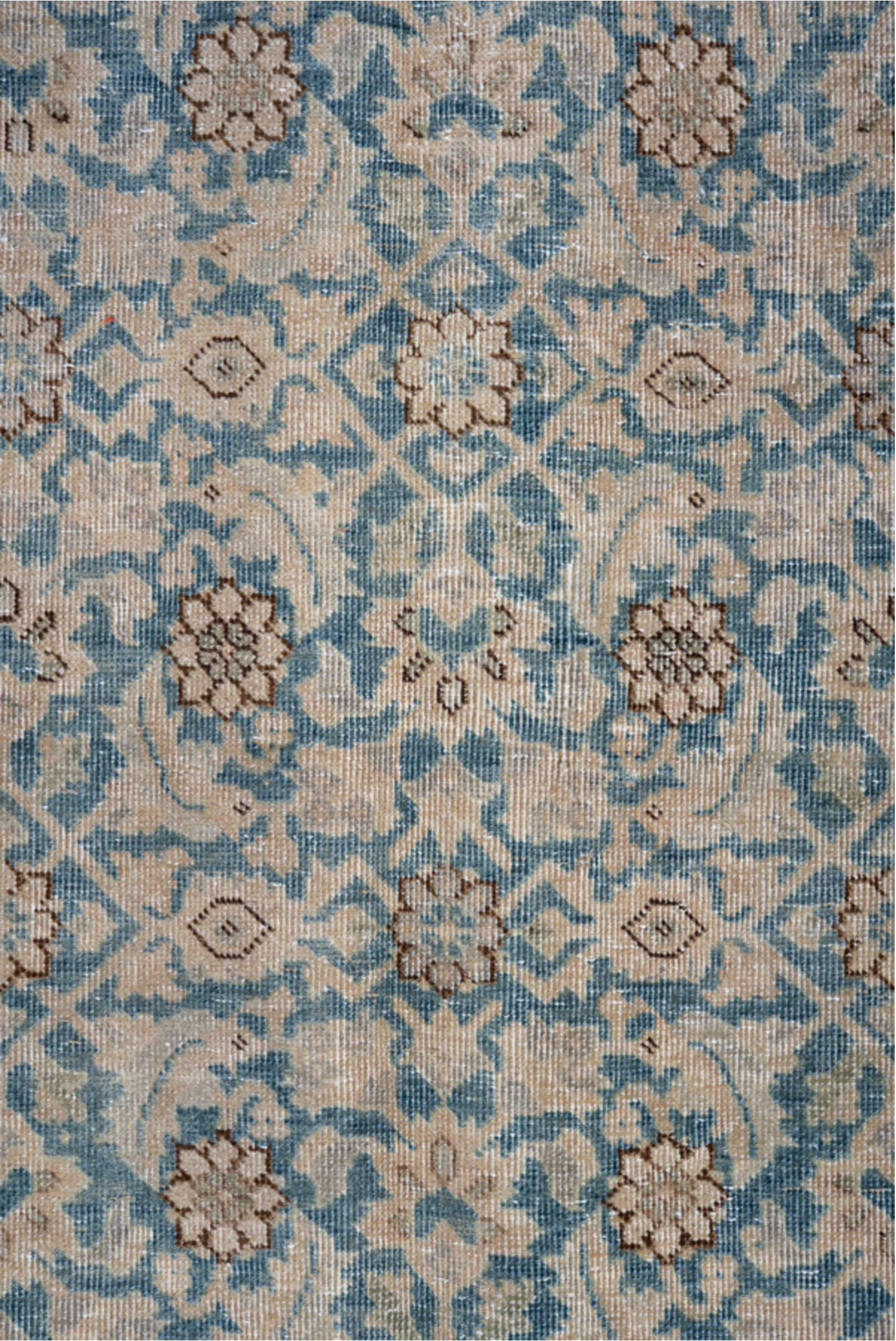 6' x 9' one-of-a-kind handmade vintage Tabriz medium size rug. Color palette: brown, dark gray, gray, light gray, pink