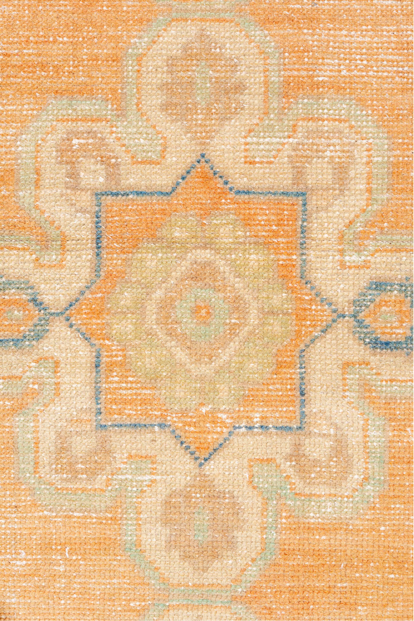 2' x 8' one-of-a-kind handmade vintage Oushak runner rug. Color palette: brown, dim gray, gray, off-white, orange