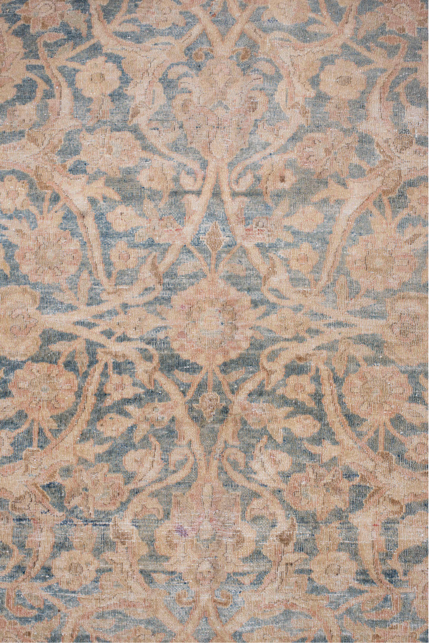 10' x 12' one-of-a-kind handmade vintage Kashan large size rug. Color palette: brown, dark gray, dim gray, gray, light gray