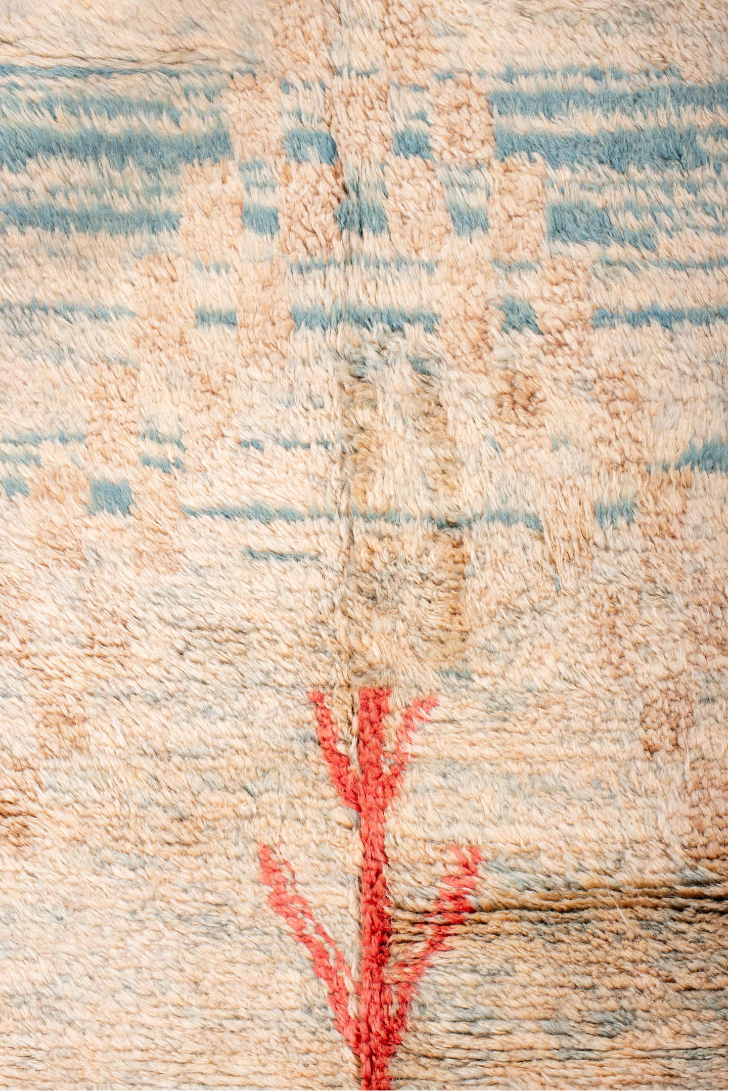 6' x 10' one-of-a-kind handmade vintage Moroccan large size rug. Color palette: brown, gray, light gray, off-white, pink