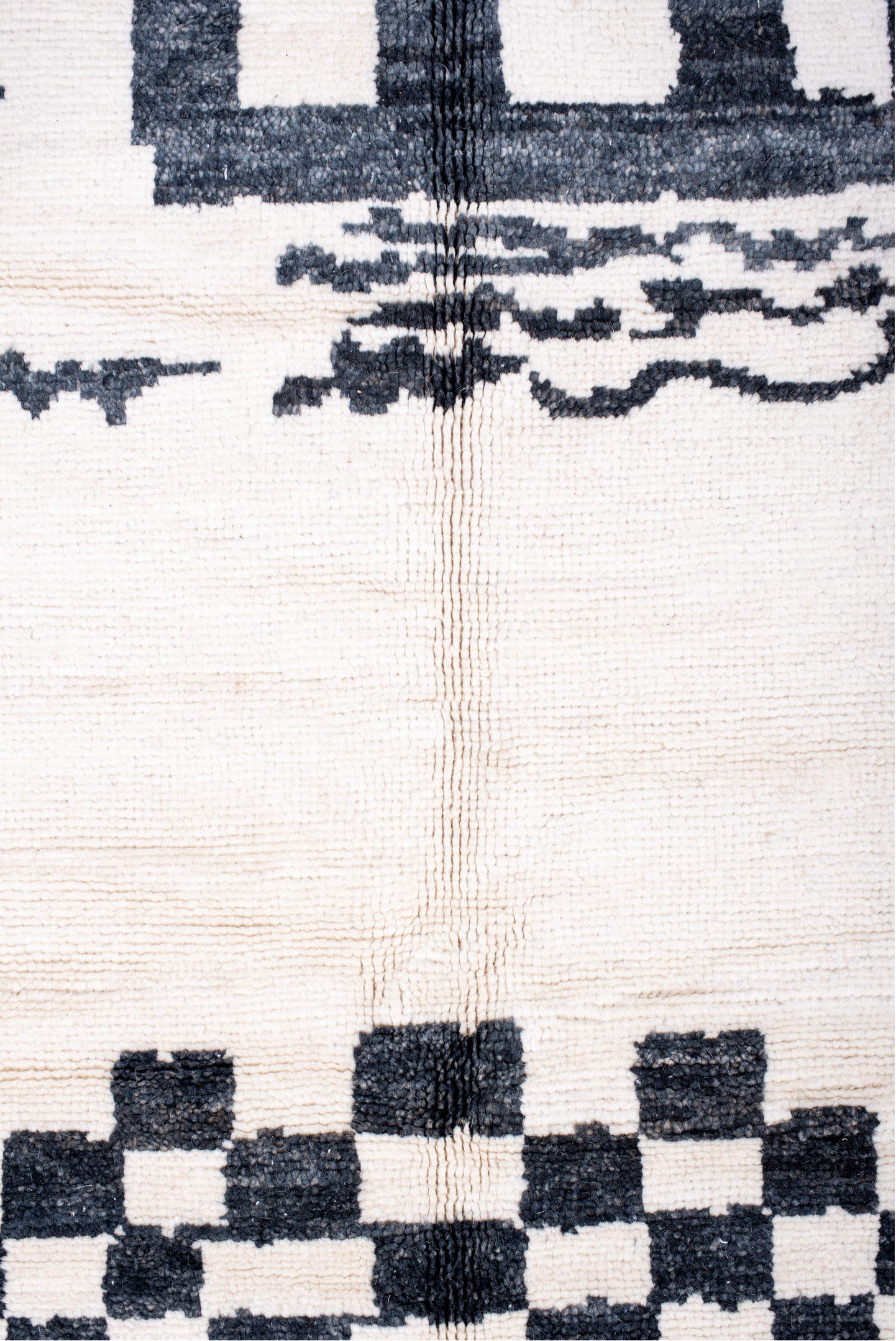 8' x 10' one-of-a-kind handmade vintage Moroccan large size rug. Color palette: black, blue, dark gray, dim gray, gainsboro