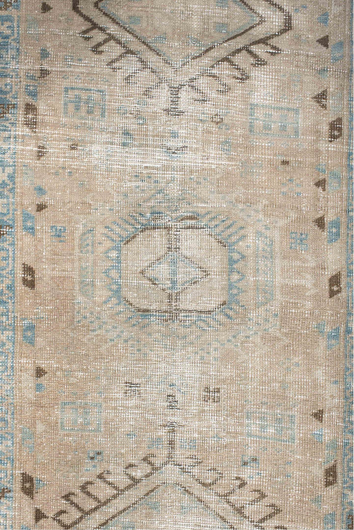 3' x 11' one-of-a-kind handmade vintage Sarab runner rug. Color palette: gainsboro, gray, light gray, off-white, silver
