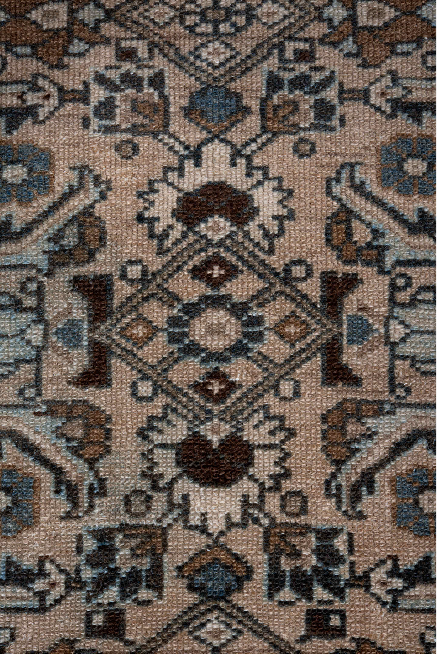 2' x 11' one-of-a-kind handmade vintage Hamadan runner rug. Color palette: gray, black, light gray, off-white, pink, silver