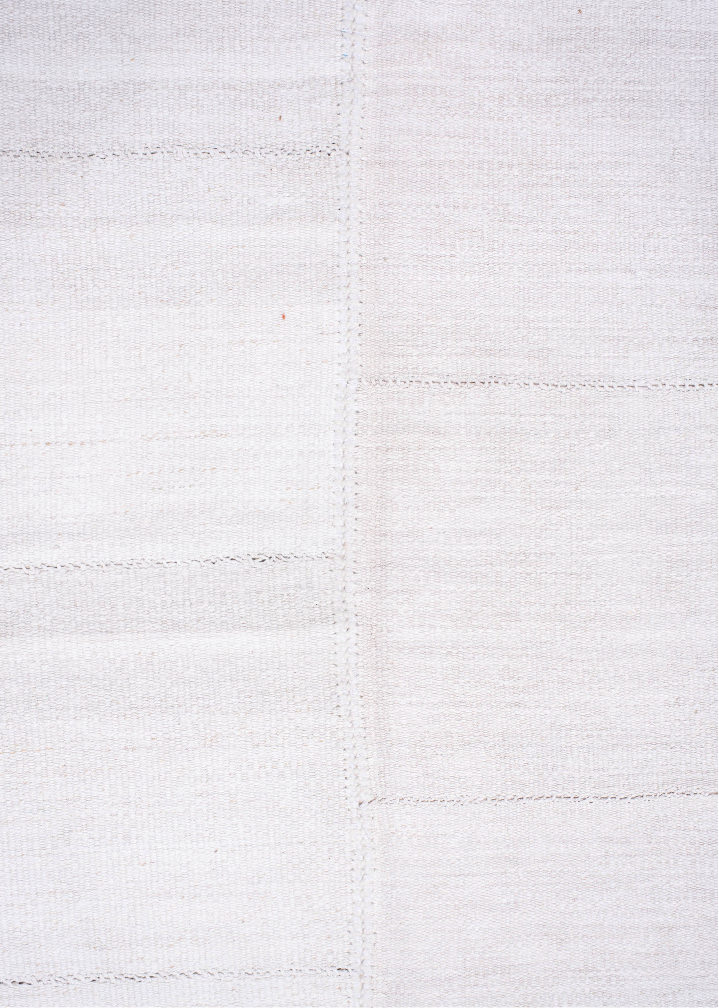 11' x 17' one-of-a-kind handmade vintage Flatweave oversize rug. Color palette: gainsboro, gray, light gray, off-white