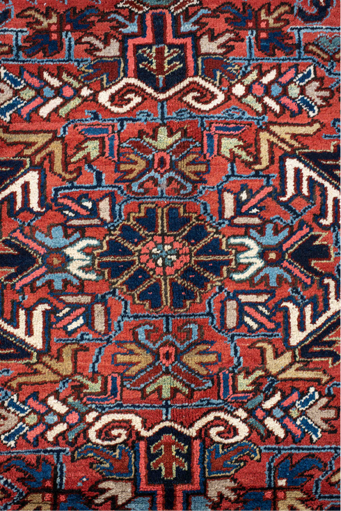 Antique Heriz Area Rug (9' x 12')