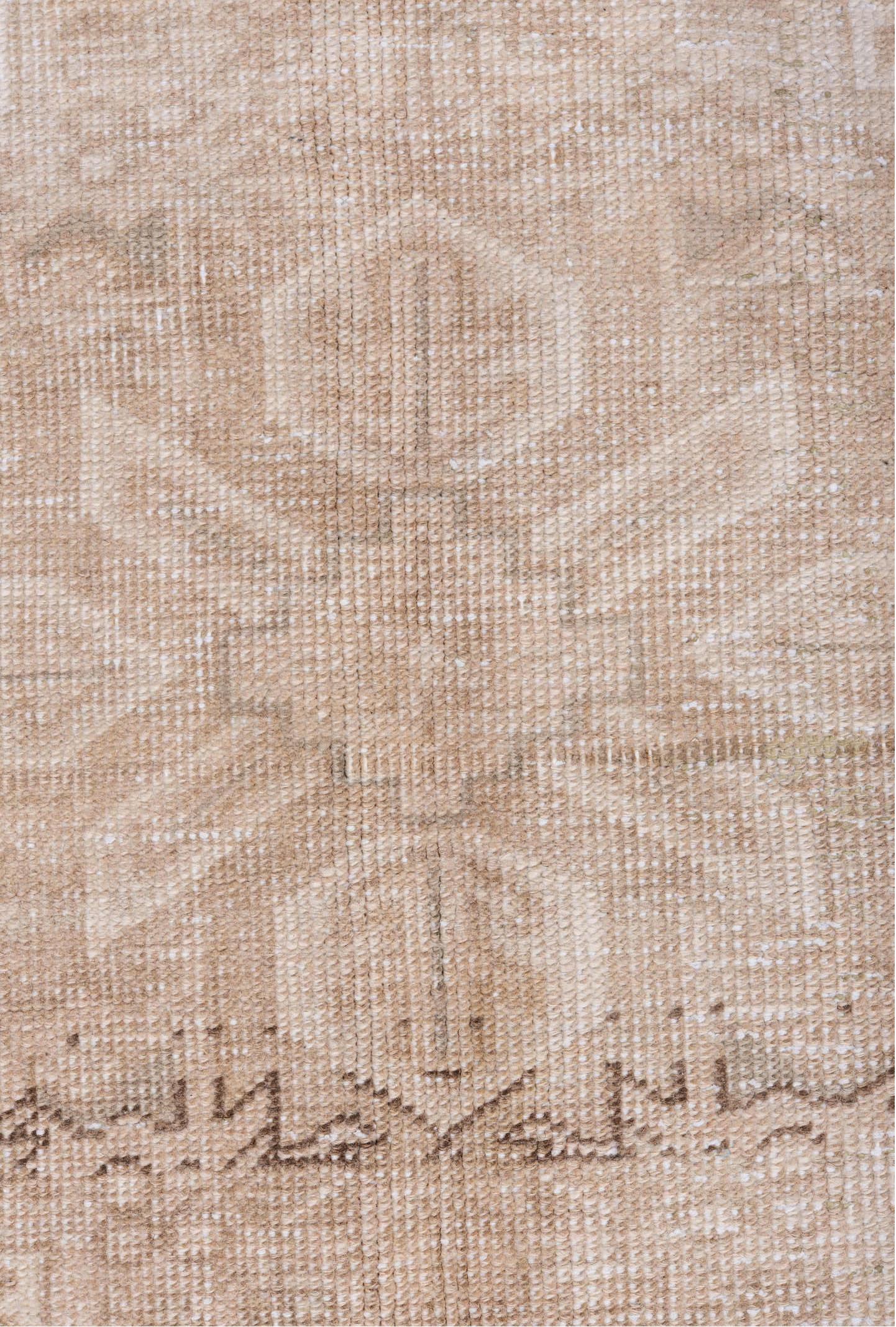 6' x 9' one-of-a-kind handmade vintage Heriz medium size rug. Color palette: brown, floral white, gray, light gray, linen