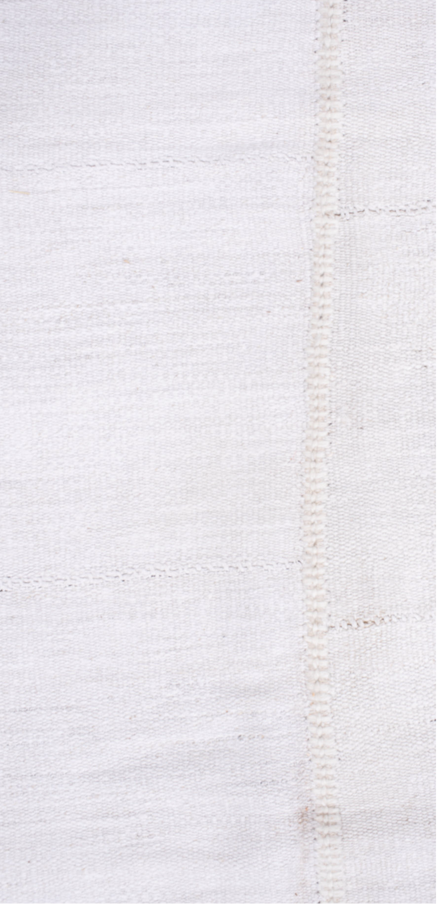 10' x 16' one-of-a-kind handmade vintage Flatweave rug. Color palette: dark gray, gainsboro, gray, light blue, light gray