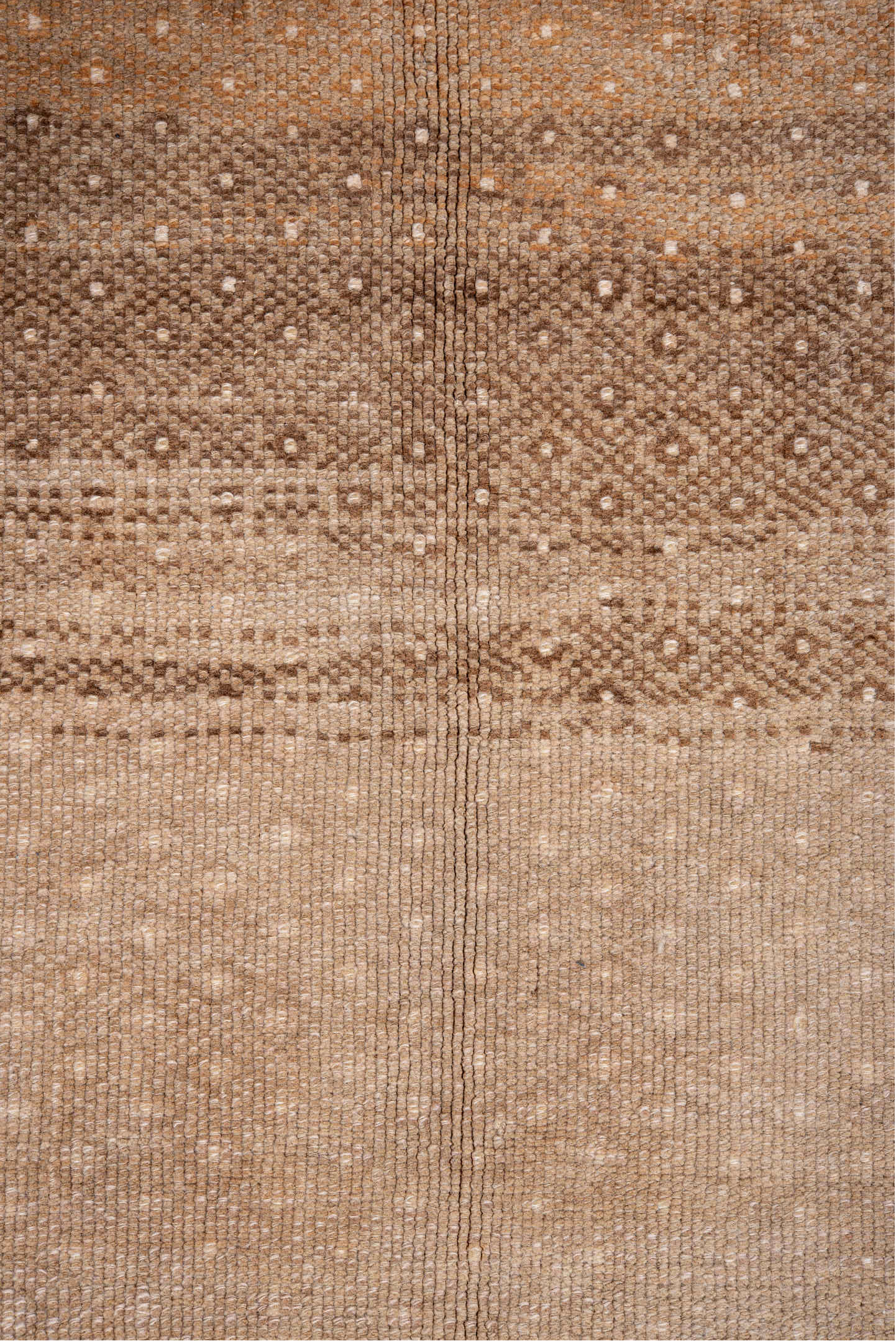 6' x 8' one-of-a-kind handmade vintage Kars medium size rug. Color palette: brown, gray, light gray, off-white, orange, pink