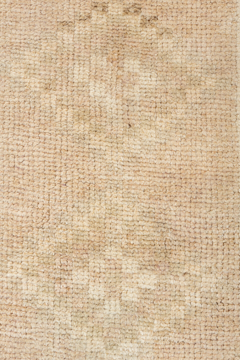 2' x 12' one-of-a-kind handmade vintage Kars runner rug. Color palette: bisque, brown, burlywood, dark salmon, off-white