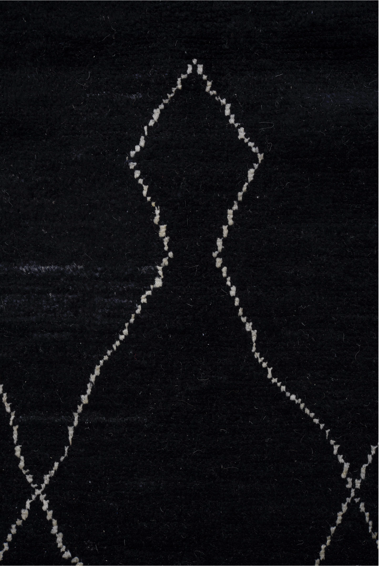 8' x 9' one-of-a-kind handmade vintage Tulu rug. Color palette: black, dark gray, gray, light blue, light gray, off-white