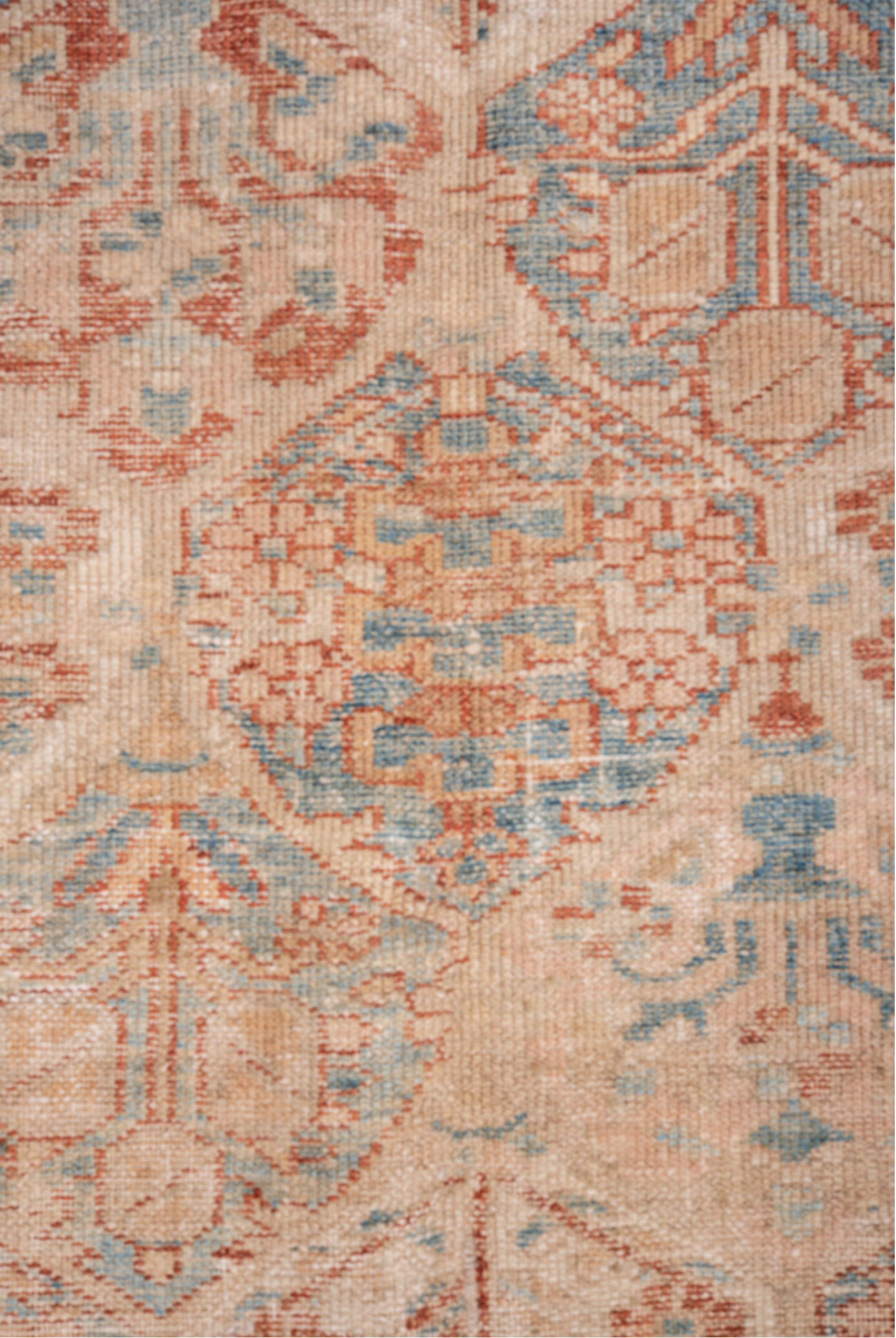 6' x 9' one-of-a-kind handmade vintage Baktiary medium size rug. Color palette: brown, gray, light gray, off-white, orange