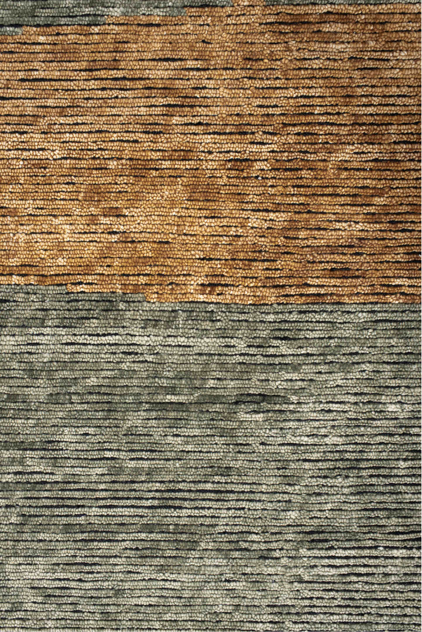 8' x 10' one-of-a-kind handmade vintage Tribeca large size rug. Color palette: gray, black, orange, brown, light gray, pink