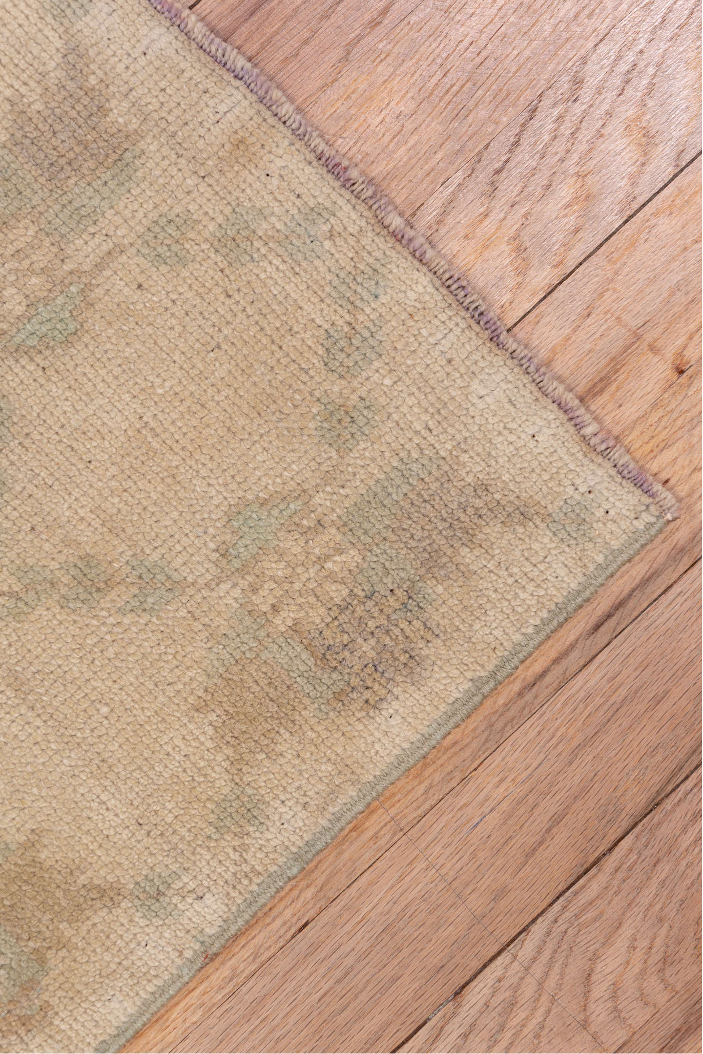 2' x 10' one-of-a-kind handmade vintage Oushak runner rug. Color palette: brown, gainsboro, gray, light gray, off-white