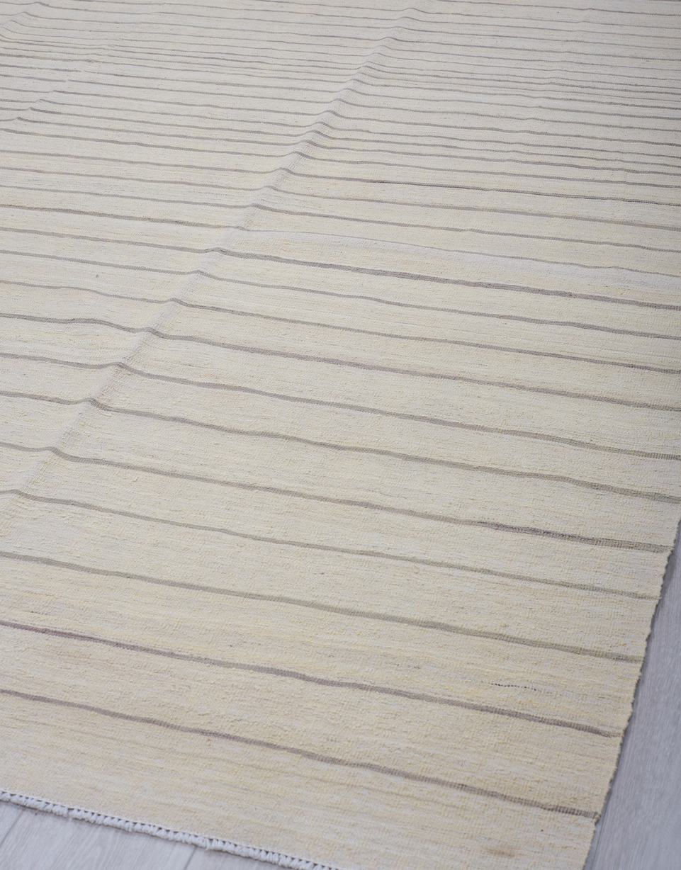 8' x 12' one-of-a-kind handmade vintage Kilim large size rug. Color palette: dark gray, dim gray, gainsboro, gray