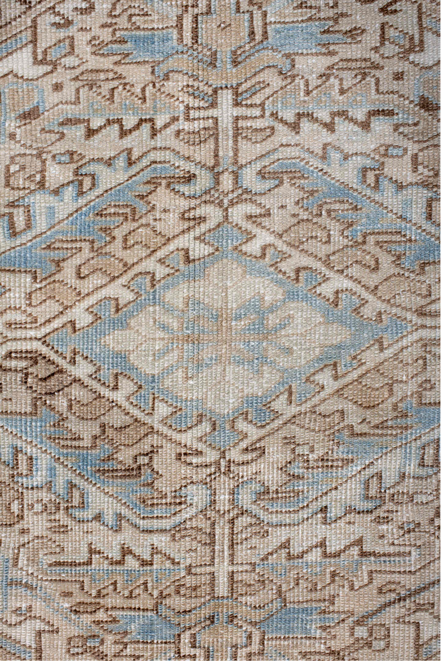 8' x 10' one-of-a-kind handmade vintage Heriz large size rug. Color palette: light gray, off-white, gray, brown, pink, blue