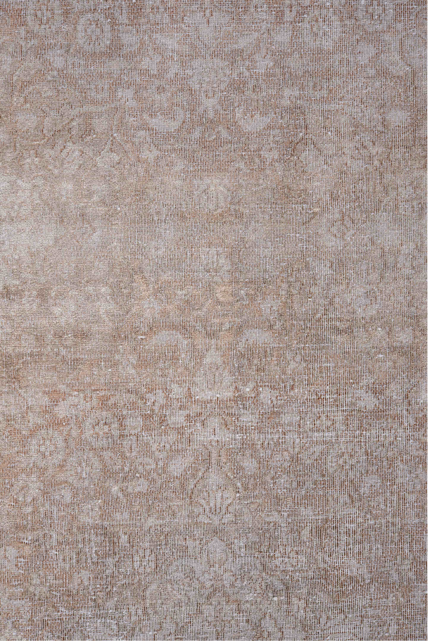 2' x 10' one-of-a-kind handmade vintage Kashmir runner rug. Color palette: gray, light gray, off-white, pink, brown, silver