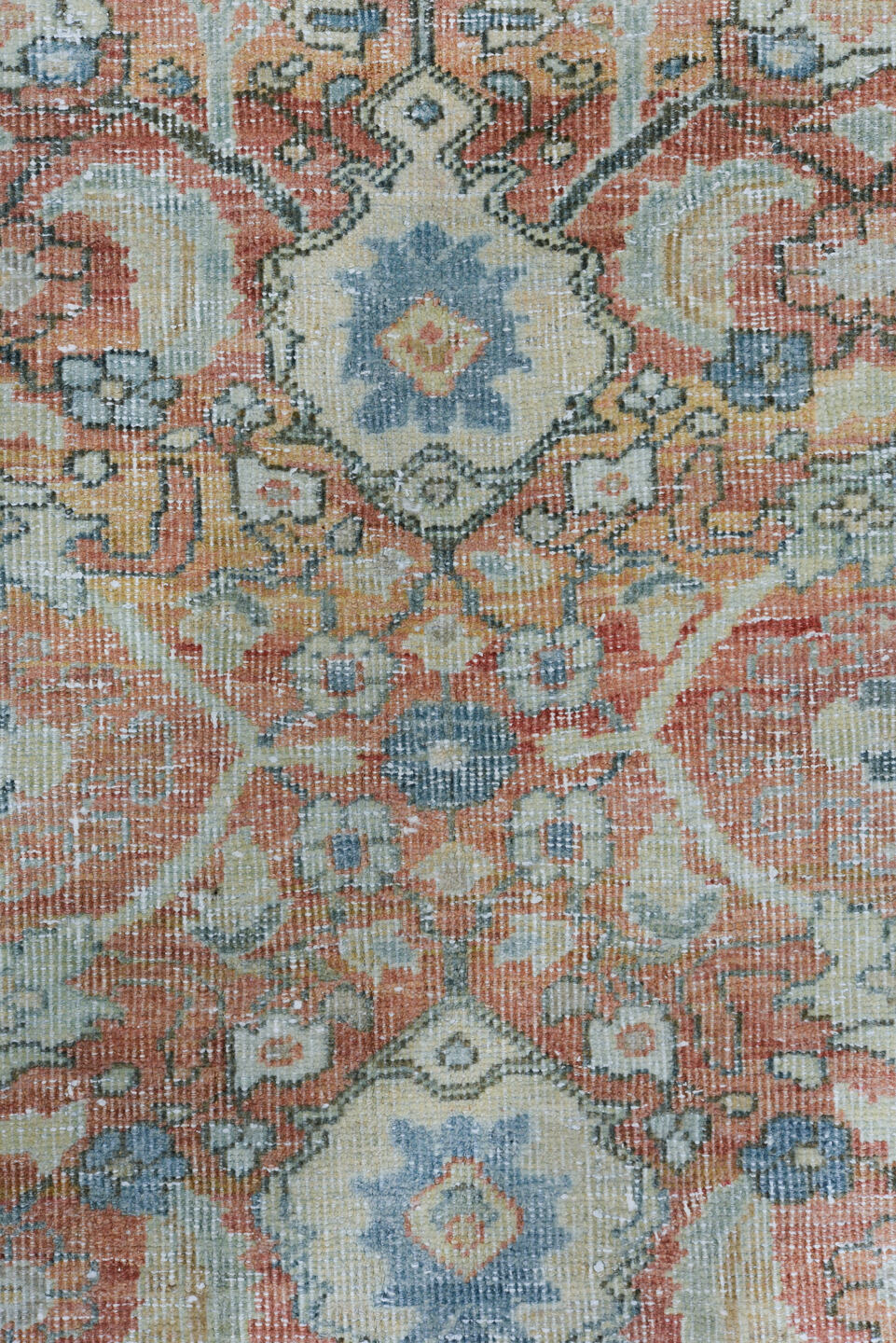 9' x 12' one-of-a-kind handmade vintage Mahal large size rug. Color palette: black, brown, charcoal, dark gray, gray