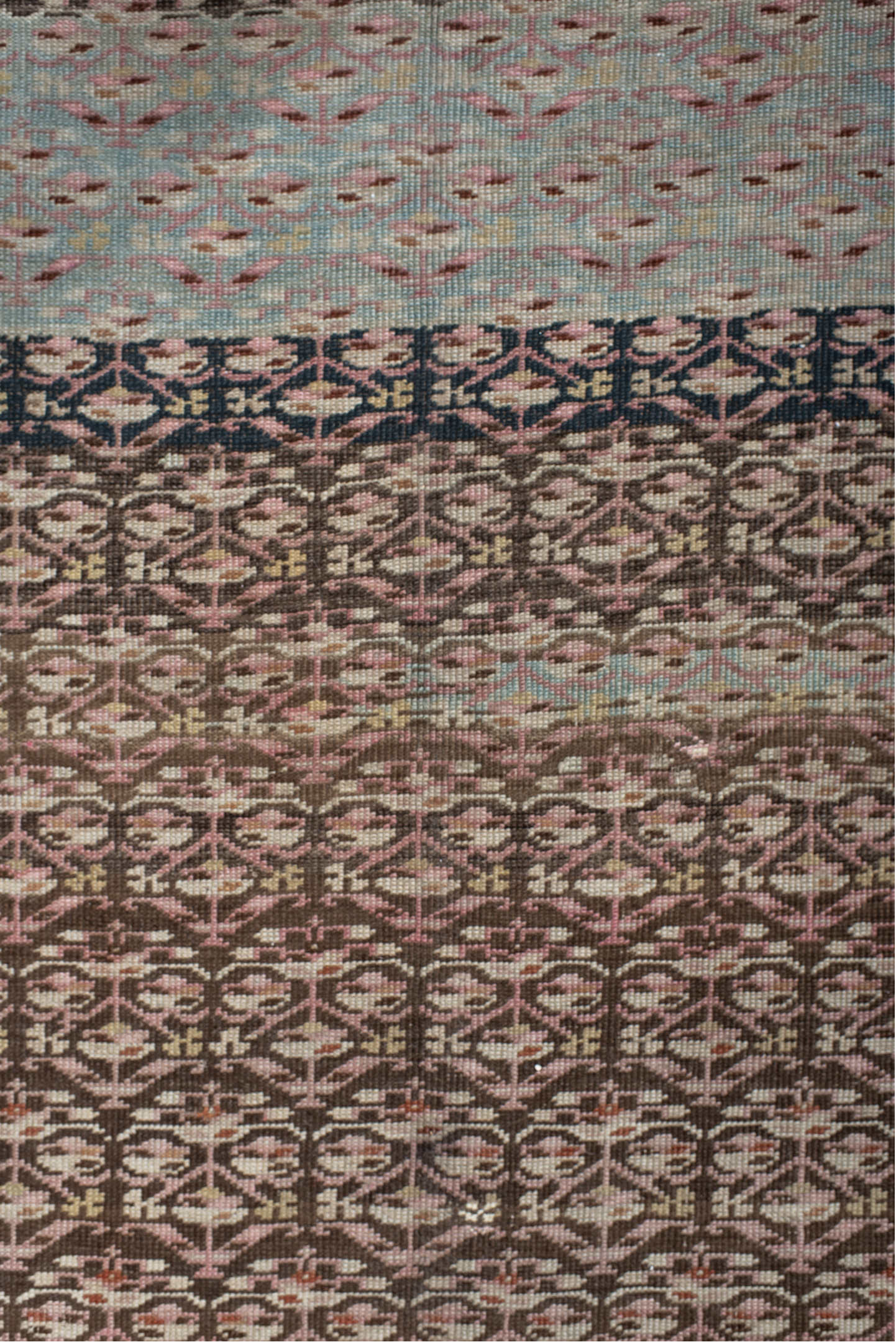 5' x 10' one-of-a-kind handmade vintage NW Persian medium size rug. Color palette: gray, light gray, pink, off-white, black