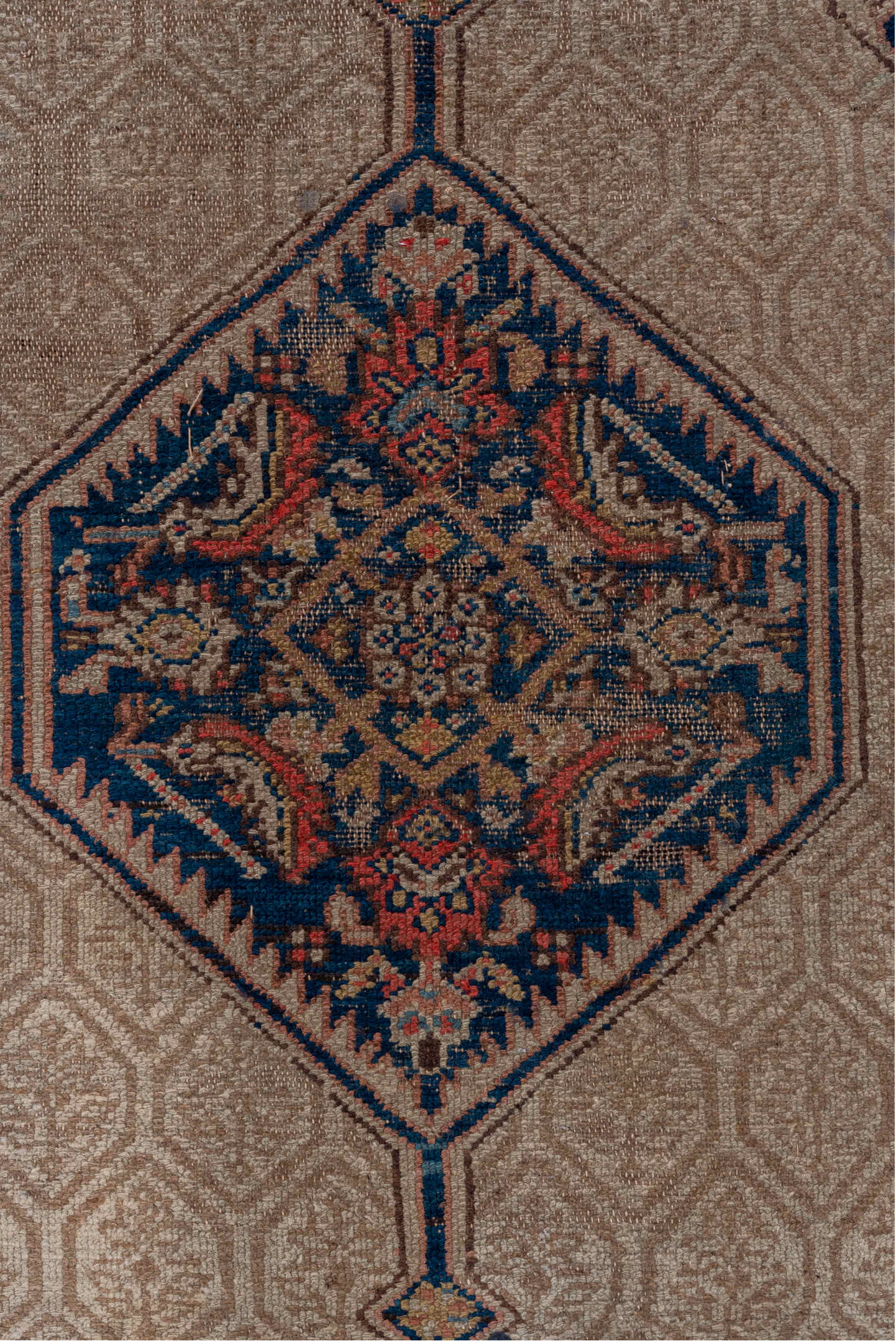 4' x 6' one-of-a-kind handmade vintage Cam Hamadan small size rug. Color palette: brown, gray, red