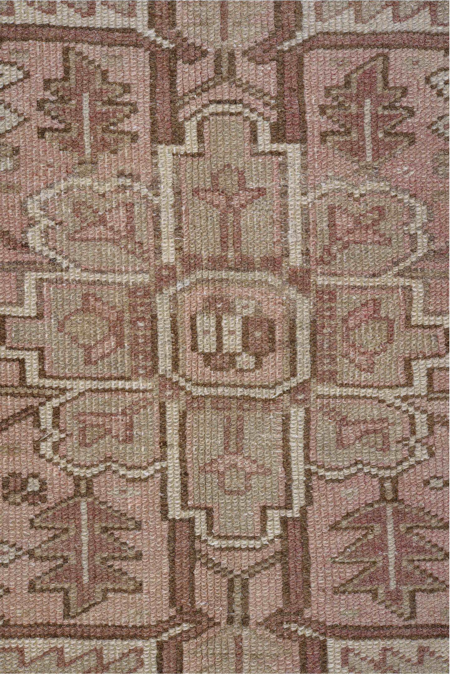 8' x 11' one-of-a-kind handmade vintage Heriz large size rug. Color palette: blue, brown, gray, light gray, off-white, pink