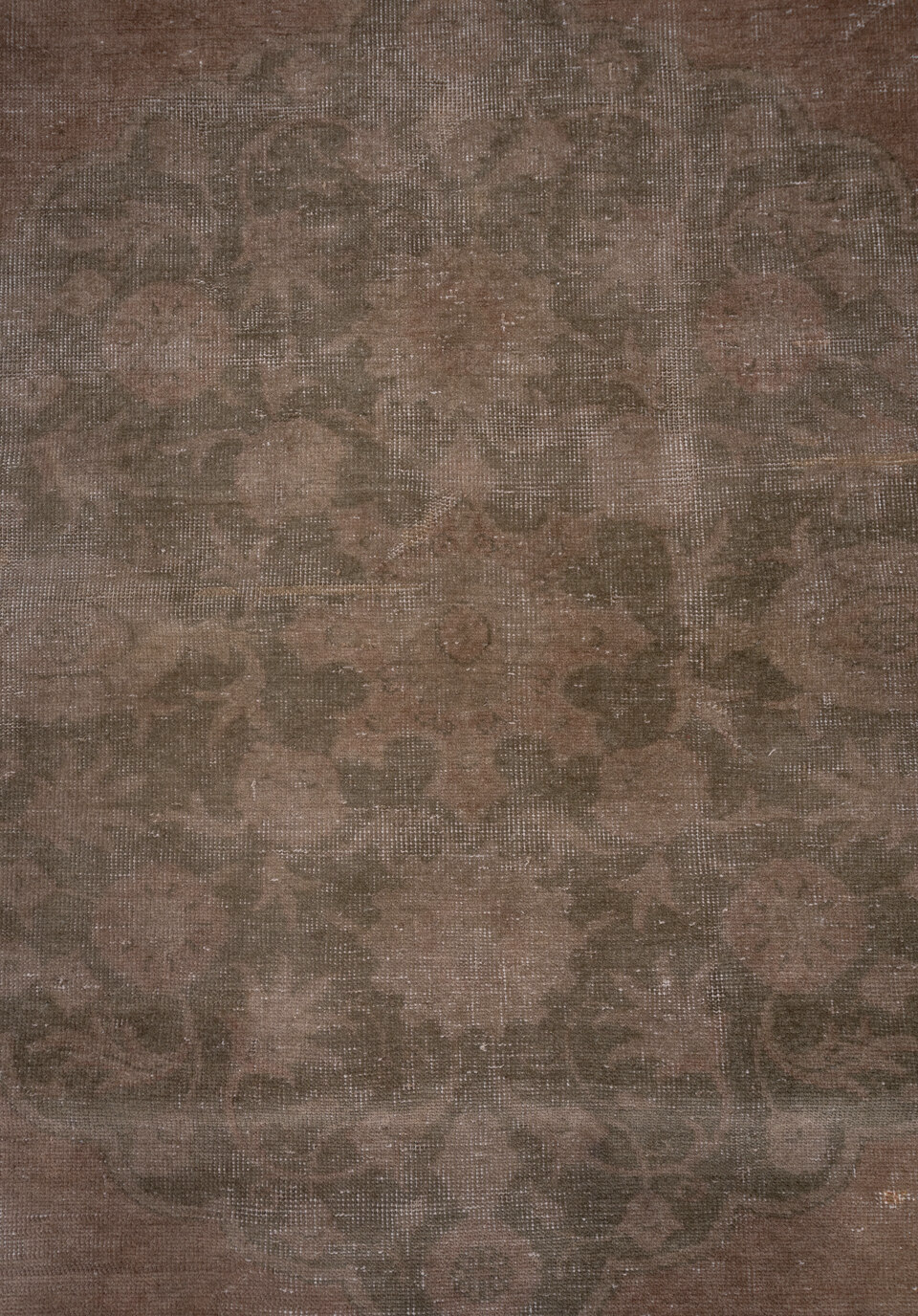12' x 19' one-of-a-kind handmade vintage Oushak oversize rug. Color palette: gray, light gray, pink
