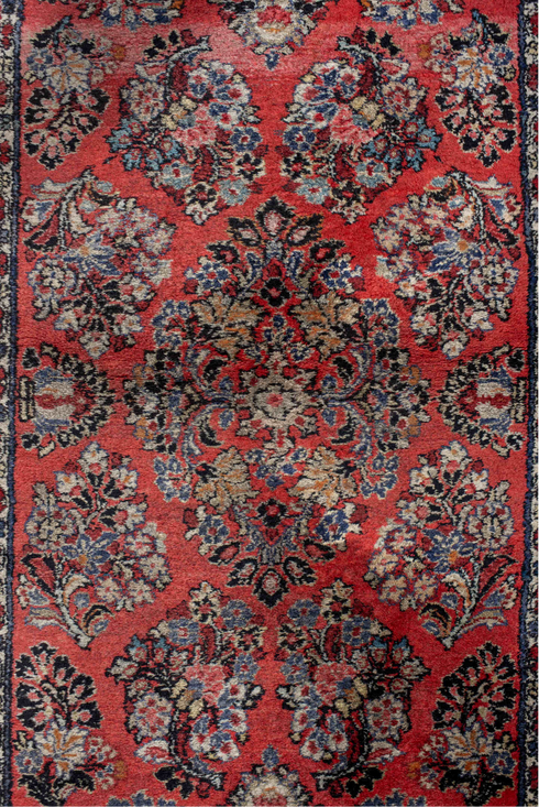 Antique Sarouk Runner Rug (2' x 6')