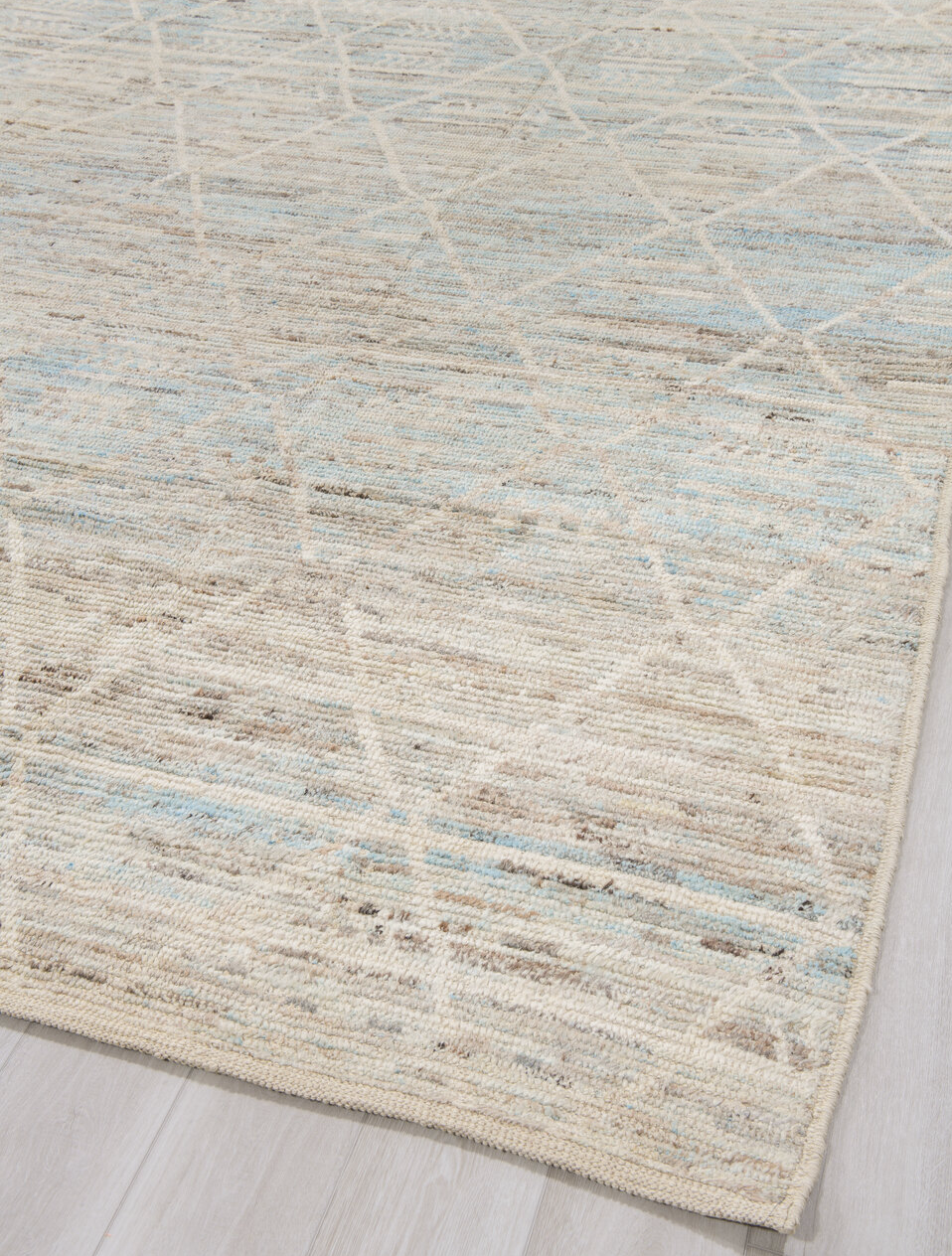 10' x 13' one-of-a-kind handmade vintage Tulu large size rug. Color palette: brown, dark gray, dim gray, gainsboro, gray