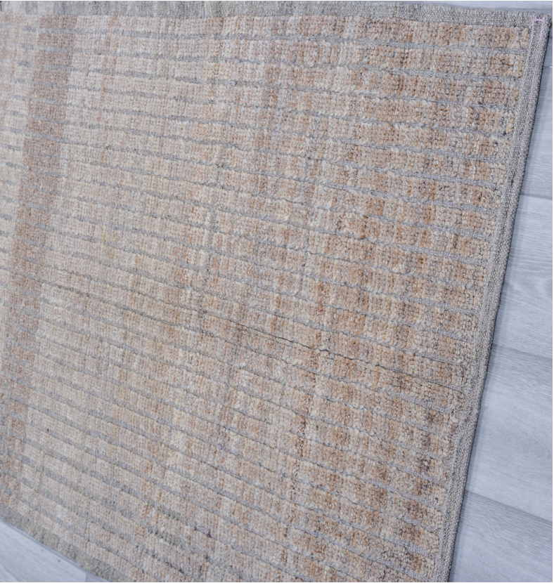 3' x 10' one-of-a-kind handmade vintage Tulu runner rug. Color palette: blue, dark gray, dim gray, gray, light blue