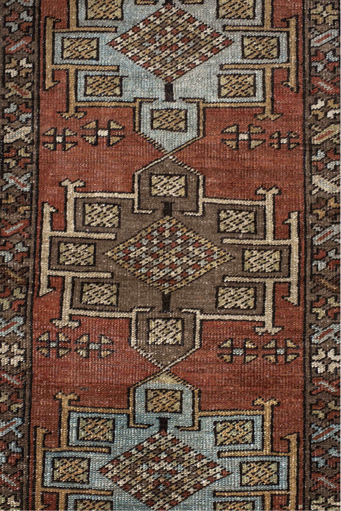 Antique Heriz Runner Rug (3' x 12')