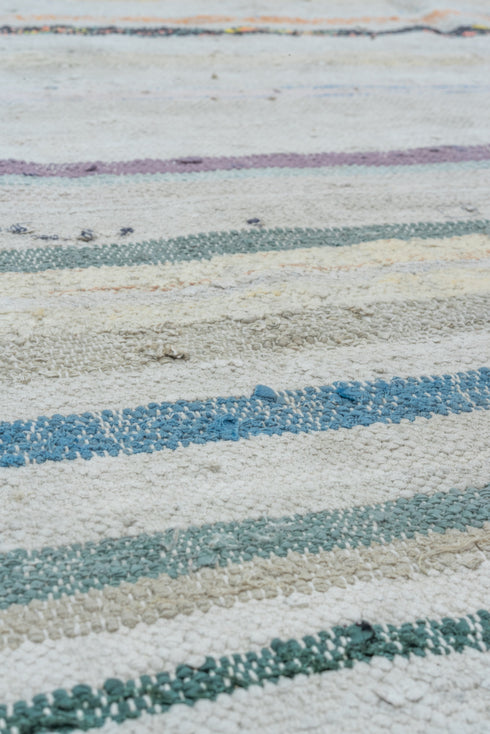 Antique Rag Rug Area Rug (6' x 8')