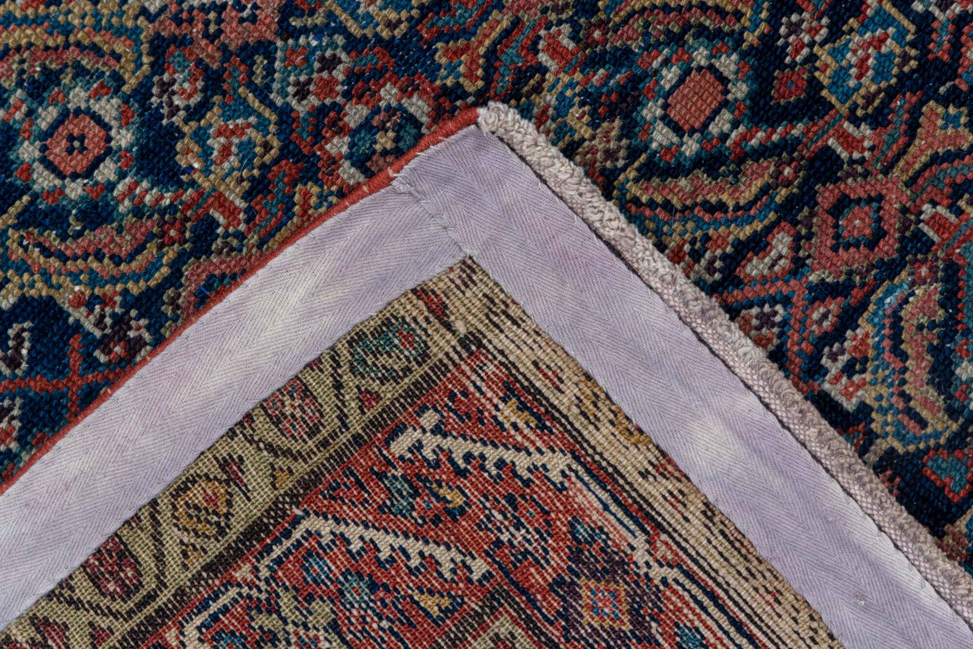 4' x 6' one-of-a-kind handmade vintage Malayer small size rug. Color palette: brown, gray, pink, red, redwood
