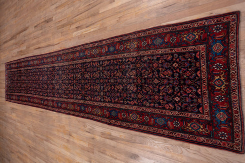 Antique Bidjar Runner Rug (3' x 16')