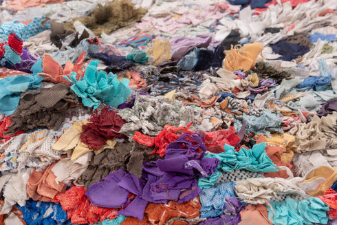 Vintage Rag Rug Area Rug (4' x 7')