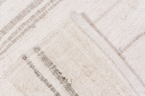 Antique Rag Rug Area Rug (6' x 7')