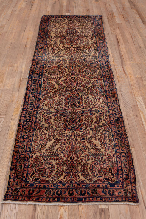 Antique Sarouk Runner Rug (2' x 10')