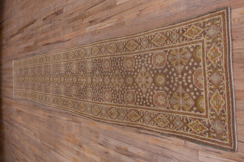 Antique Tabriz Runner Rug (2' x 15')