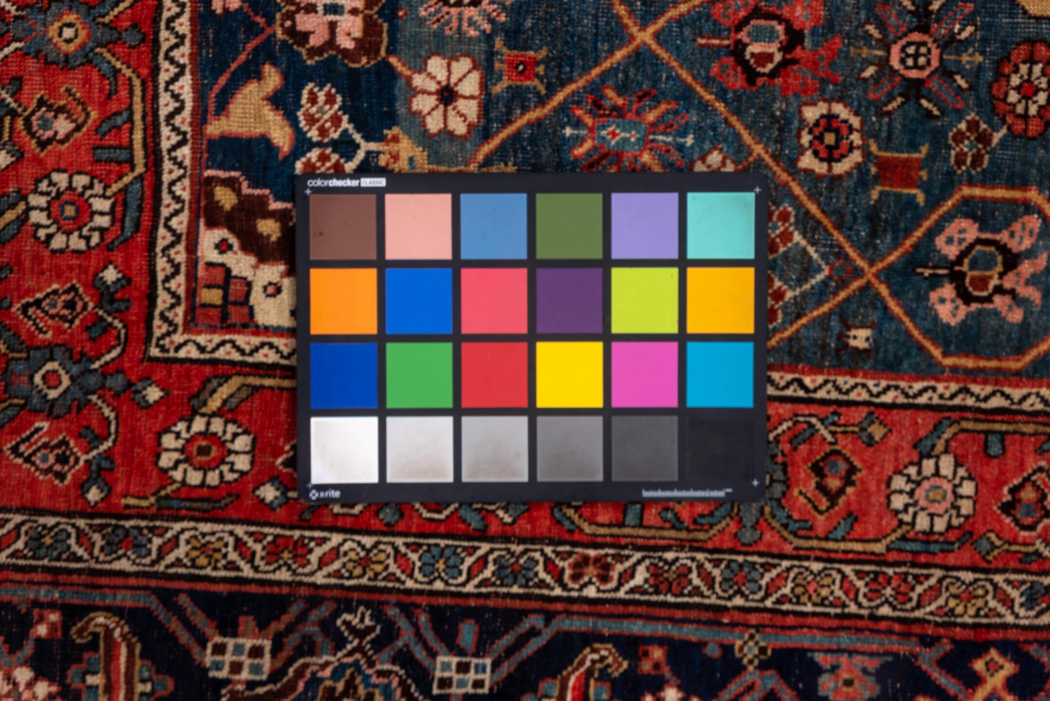 9' x 14' one-of-a-kind handmade vintage Bidjar large size rug. Color palette: gray, black, off-white, brown, red, pink, blue