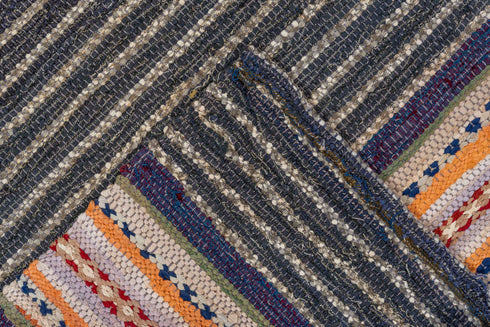 Antique Rag Rug Area Rug (4' x 7')