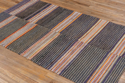 Antique Rag Rug Area Rug (4' x 7')