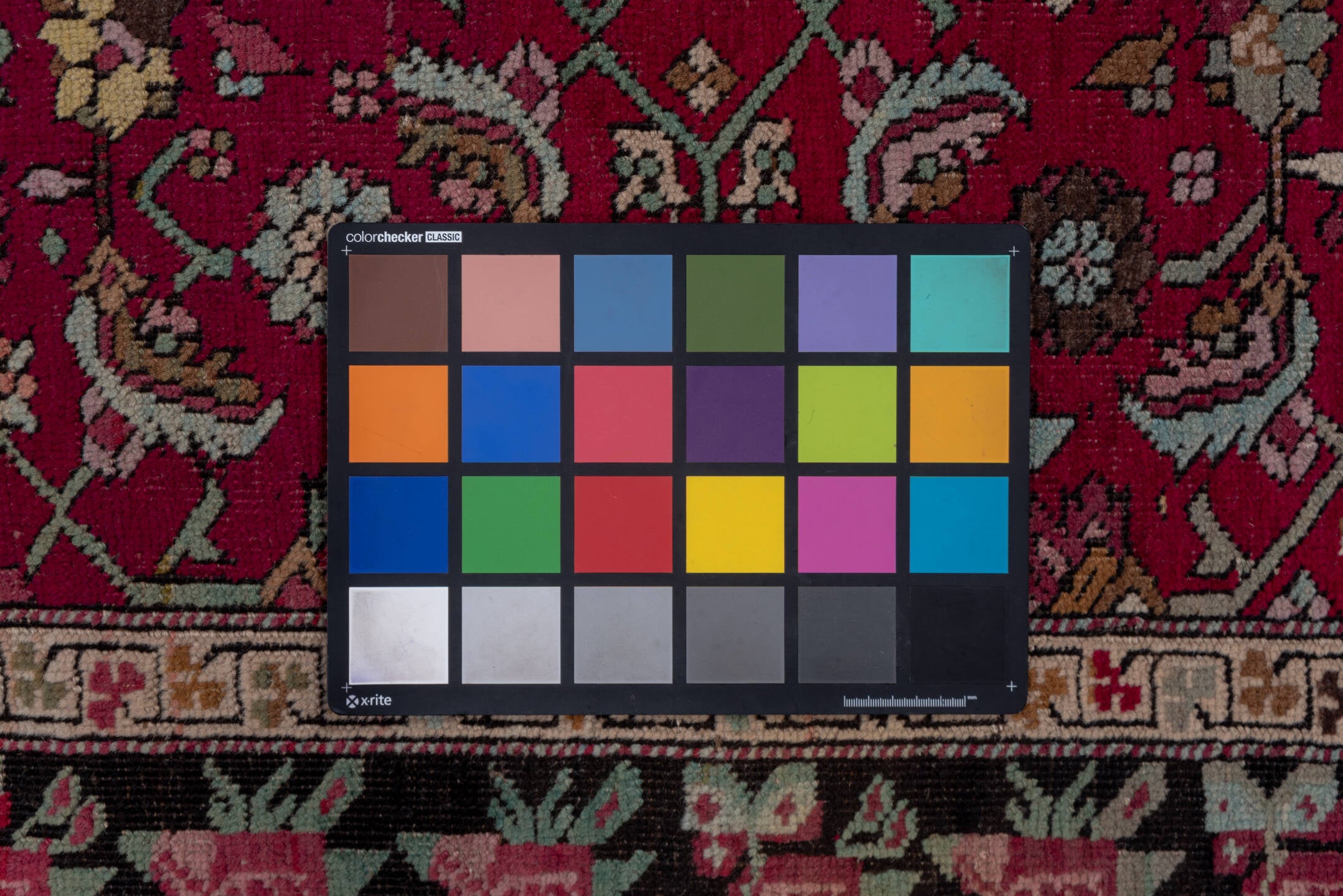 4' x 19' one-of-a-kind handmade vintage Karabagh runner rug. Color palette: gray, pink, brown, red