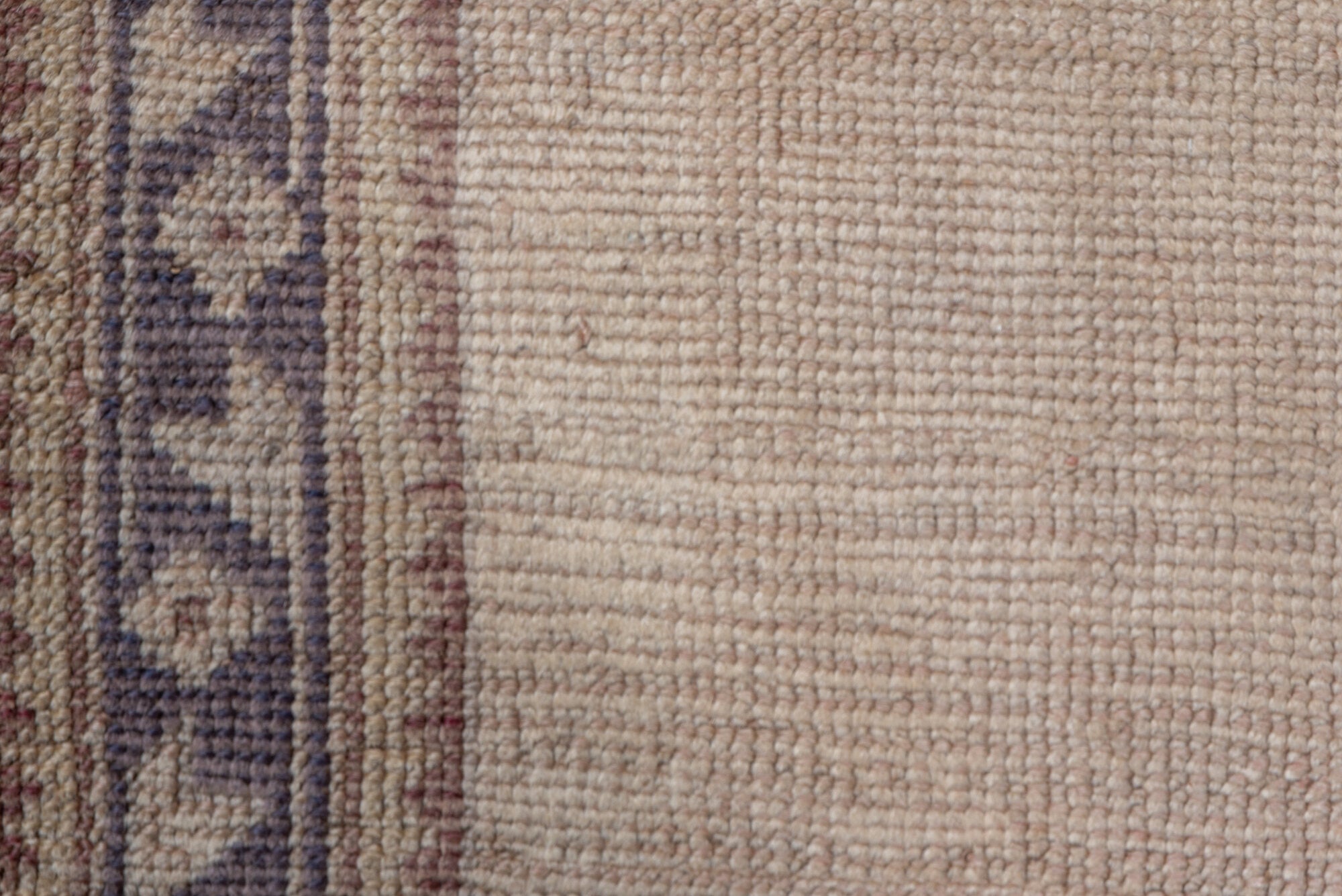 6' x 15' one-of-a-kind handmade vintage Oushak rug. Color palette: brown, gray, light gray, off-white, orange, pink, snow