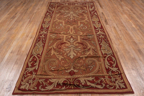 Antique Aubusson Runner Rug (5' x 10')