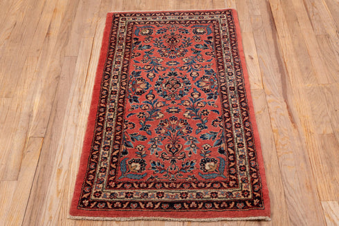 Antique Kashan Area Rug (2' x 4')