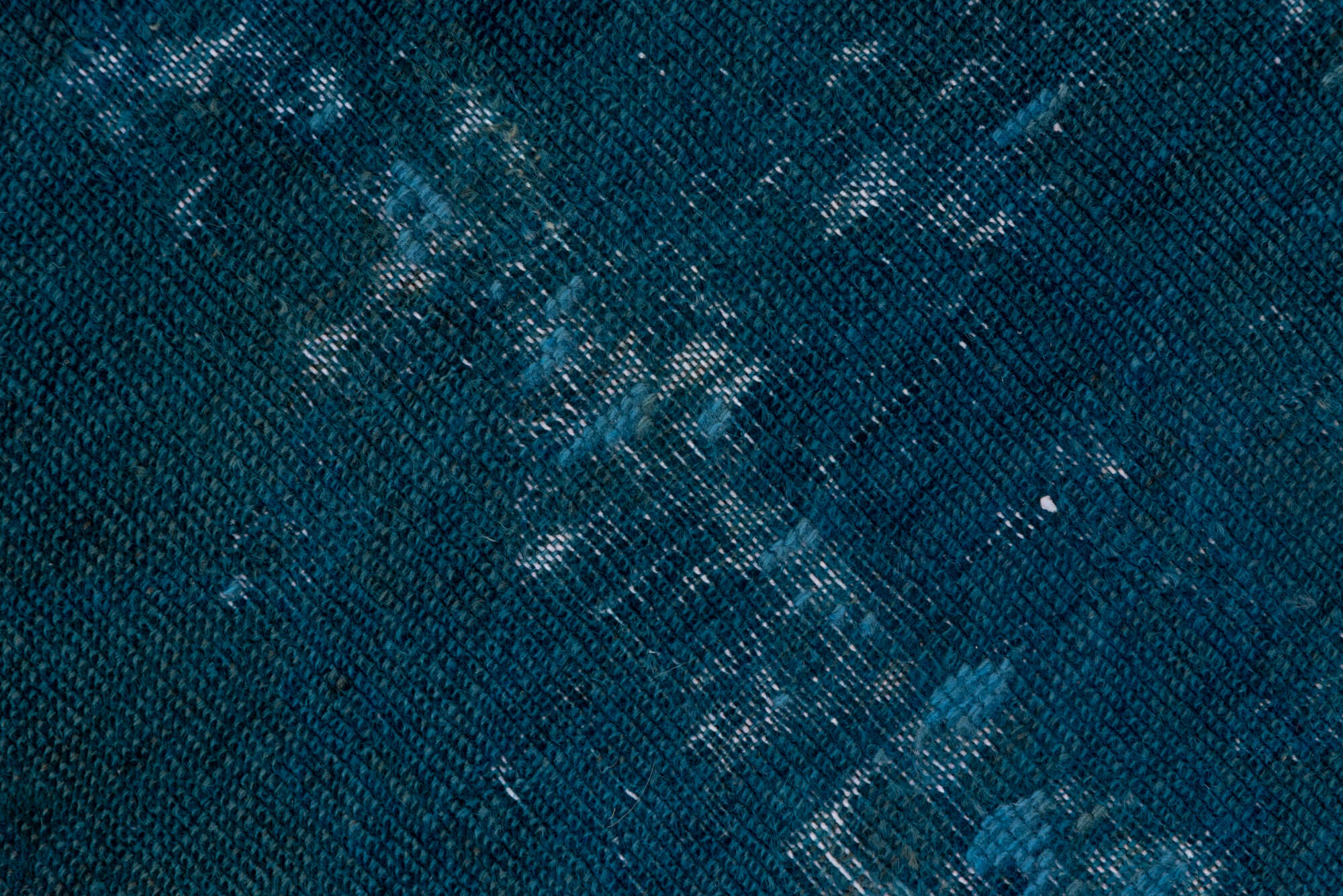 2' x 8' one-of-a-kind handmade vintage Oushak runner rug. Color palette: arapawa, blue, gray, light slate gray, off-white