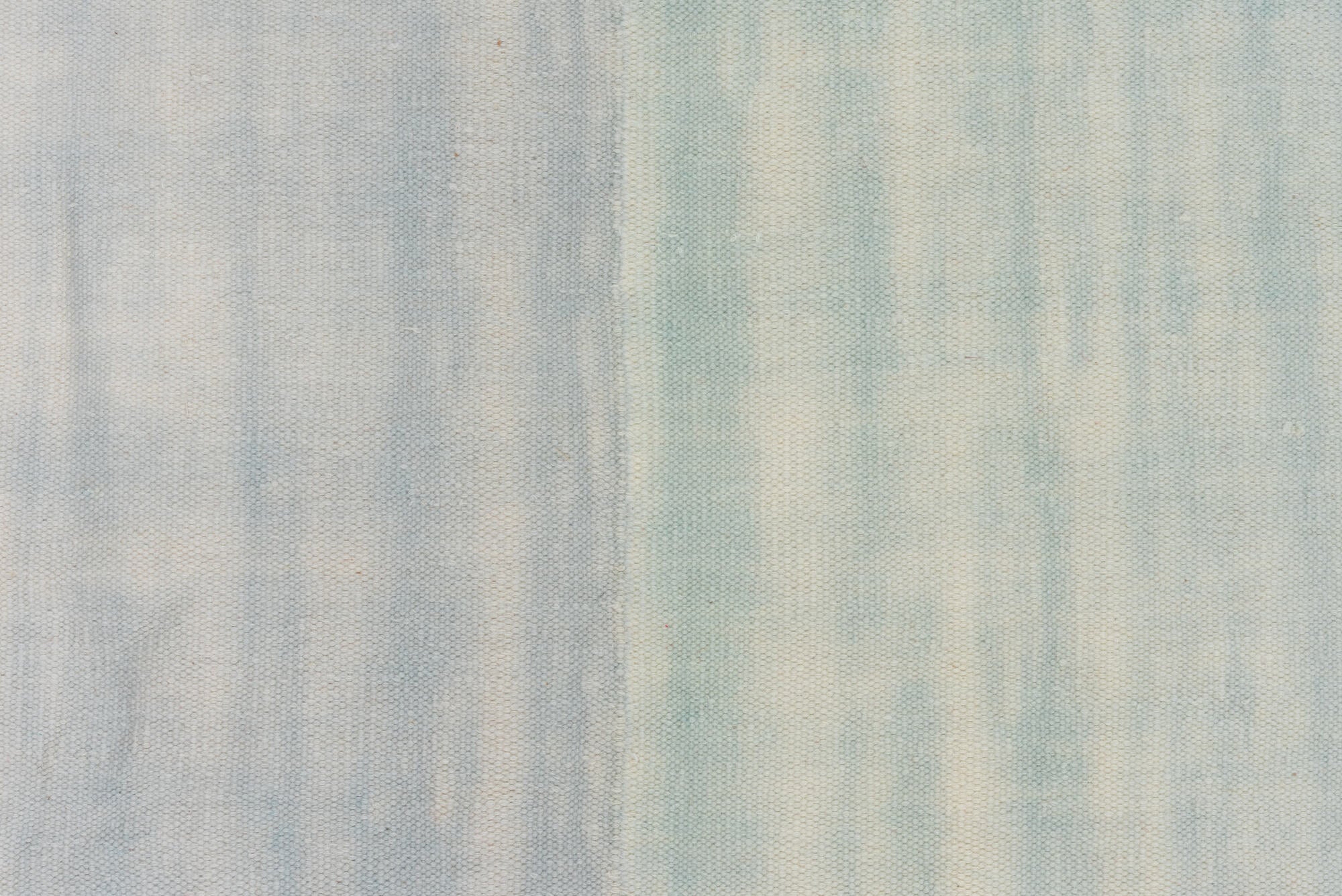 9' x 14' one-of-a-kind handmade vintage Dhurrie large size rug. Color palette: off-white, gray, light gray, gainsboro